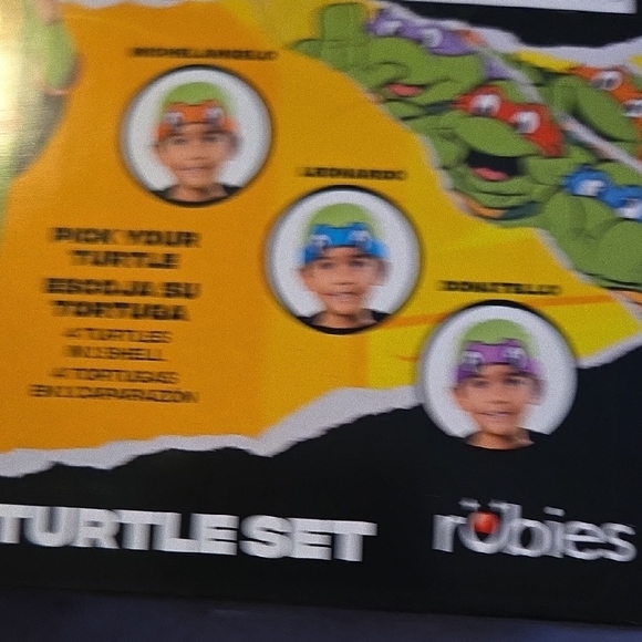 Rubie's TMNT 4-in-1 Turtle Set - Yellow and Green - Picture 9 of 16